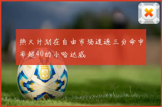 热火计划在自由市场追逐三分命中率超40的小哈达威